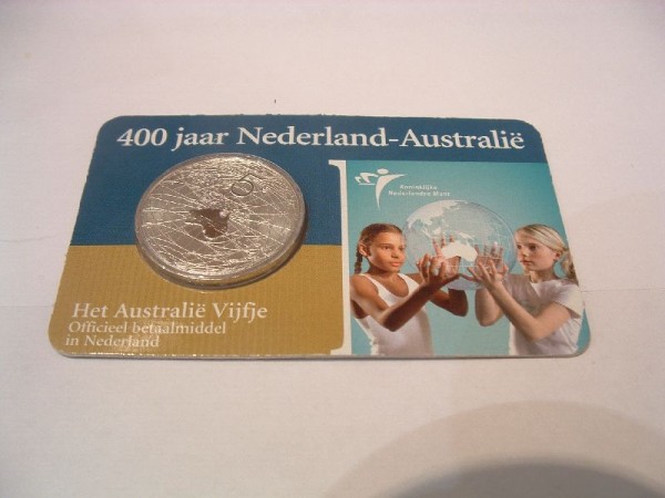 5 Euromunt Nederland 2006 Australië UNC in coincard (afbeelding voor) 5 Euromunt Nederland 2006 Australië UNC in coincard